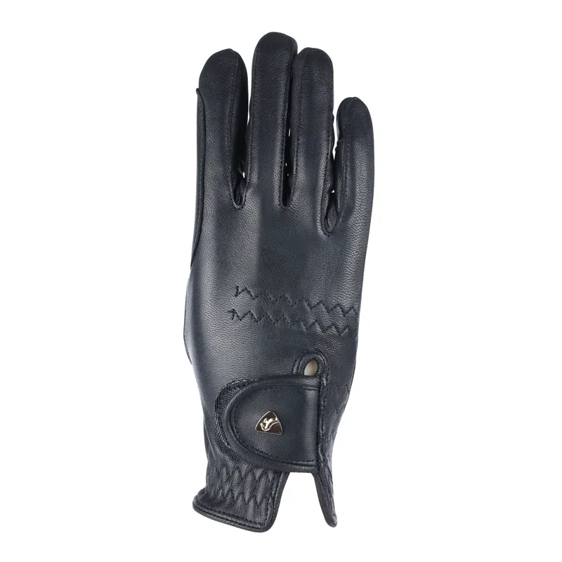 Shires Aubrion Estade Leather Riding Gloves Black-2
